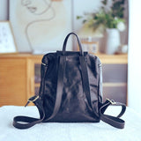 black Leather Rucksack Ladies black Leather Backpack Womens Brown