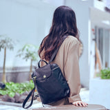 Ladies Black Leather Backpack Small Leather Black Backpack Womens