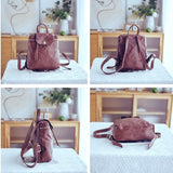 Brown Leather Rucksack Ladies Genuine Leather Backpack Womens Brown