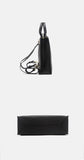 Black Leather Convertible Backpack For Women