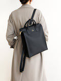 black leather backpack womens