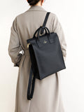 black Convertible rucksack handbag leather