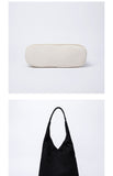 Women's Black Canvas Hobo Bag Canvas Hobo Bags Thick Canvas Bag