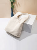 Women's Black Canvas Hobo Bag Canvas Hobo Bags Thick Canvas Bag
