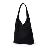 Women's Black Canvas Hobo Bag Canvas Hobo Bags Thick Canvas Bag
