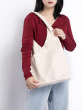 Women's Black Canvas Hobo Bag Canvas Hobo Bags Thick Canvas Bag