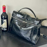 Womens Black Satchel Bag Black Leather Satchel Handbag Black Satchel Purse