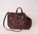 Womens Leather Work Tote brown Leather Work Tote With Laptop Compartment - Annie Jewel