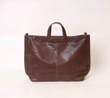 Womens Leather Work Tote brown Leather Work Tote With Laptop Compartment - Annie Jewel