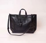 black Leather Tote Bags For Women With Laptop Compartment Best leather Laptop Bag Women's - Annie Jewel