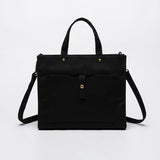 Black Tote Bag Canvas Zip Top Canvas Tote Bag Black Womens