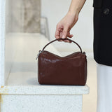 Mini Leather Cube Bag Small Leather Zipper Crossbody Purse Square Bag For Women - Annie Jewel