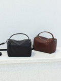 Mini Leather Cube Bag Small Leather Zipper Crossbody Purse Square Bag For Women - Annie Jewel