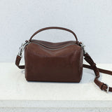 Mini Leather Cube Bag Small Leather Zipper Crossbody Purse Square Bag For Women - Annie Jewel