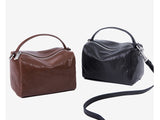 Mini Leather Cube Bag Small Leather Zipper Crossbody Purse Square Bag For Women - Annie Jewel