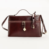 Stylish Leather Zip Box Bags for Women