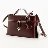 Stylish Leather Zip Box Bags for Women
