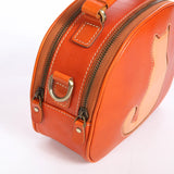 Leather Round Bag Round Leather Handbag Round Leather Purse Womens