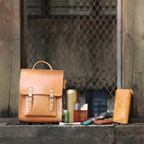 Women's Tan Satchel Backpack Bags - Annie Jewel