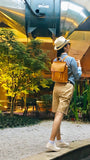 Women's Tan Satchel Backpack Bags - Annie Jewel
