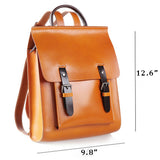 Women's Tan Satchel Backpack Bags - Annie Jewel