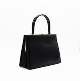 Black Structured Square Satchel Bag Purse - Annie Jewel