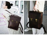 female leather backpack for women