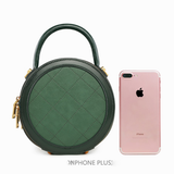 Small Round Leather Crossbody Bags - Annie Jewel