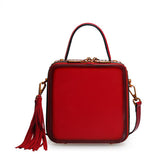 structured satchel leather square crossbody bag