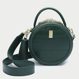 Small Round Leather Purse Circle Bag - Annie Jewel