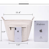 Bucket Canvas Inner Storage Insert Purse - Annie Jewel