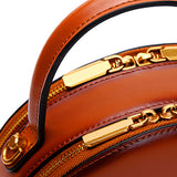 Leather Circle Crossbody Bag Purse - Annie Jewel