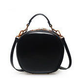 leather circle bag round leather crossbody bag