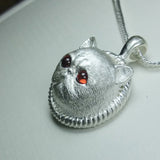 Handmade Silver Necklace Garfield Cat Kitty Pet Unique Cute Bracelet Necklace Pendant Christmas Gift Jewelry Accessories Women - Annie Jewel