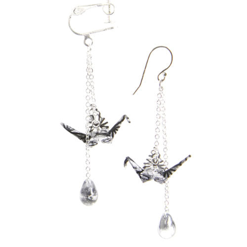 Handmade Earrings Origami Crane Thread Long Drop Dangle Gift Jewelry Accessories Girls Women - Annie Jewel