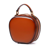 Round Leather Purse Circle Cross Body Bag - Annie Jewel