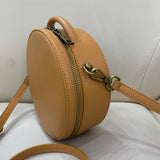 leather bag round