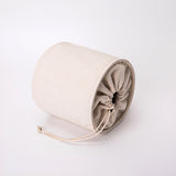 Canvas Bucket Inner Storage Organizer Pouch In Beige/Black