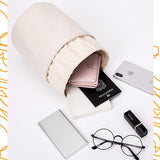 Canvas Bucket Inner Storage Organizer Pouch In Beige/Black