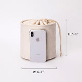 Canvas Bucket Inner Storage Organizer Pouch In Beige/Black