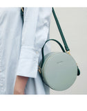 Leather Round Shoulder Bags Purses - Annie Jewel