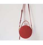 Leather Round Shoulder Bags Purses - Annie Jewel