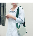 Leather Round Shoulder Bags Purses - Annie Jewel