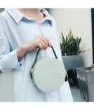 Leather Round Shoulder Bags Purses - Annie Jewel