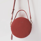 Leather Round Shoulder Bags Purses - Annie Jewel