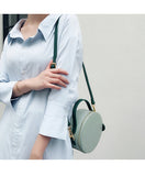 Leather Round Shoulder Bags Purses - Annie Jewel