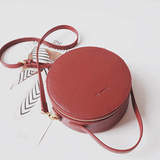 Leather Round Shoulder Bags Purses - Annie Jewel