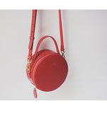 Leather Round Shoulder Bags Purses - Annie Jewel