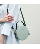 Leather Round Shoulder Bags Purses - Annie Jewel