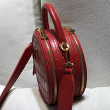 Red Circle Circular Crossbody Bag Purse - Annie Jewel